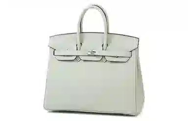 HERMES Birkin 25 Togo 0W Gris Neve