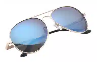 亖觉 双梁镜蛤蟆镜防紫外线偏光椭圆框 飞行员式 太阳眼镜 男女同款情侣款 金框/黑框 渐变片