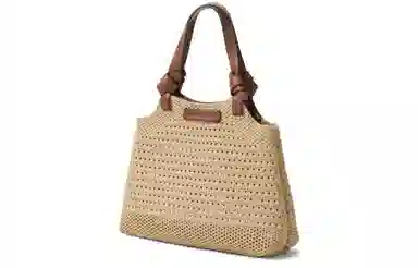CHARLESKEITH PU ckTote WhiteMultiSand