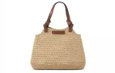 CHARLESKEITH PU ckTote WhiteMultiSand