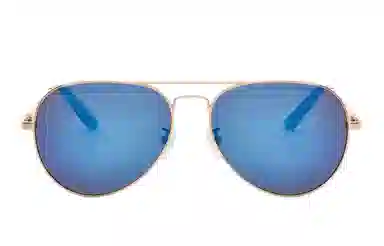 亖觉 双梁镜蛤蟆镜防紫外线偏光椭圆框 飞行员式 太阳眼镜 男女同款情侣款 金框/黑框 渐变片