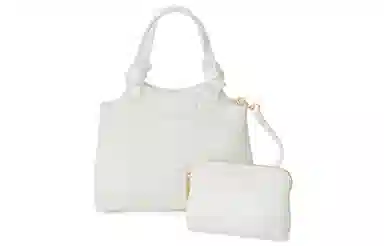 CHARLESKEITH PU ckTote WhiteMultiSand