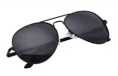 亖觉 双梁镜蛤蟆镜防紫外线偏光椭圆框 飞行员式 太阳眼镜 男女同款情侣款 金框/黑框 渐变片