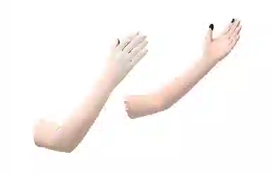 白卷 薄冰丝户外防紫外线袖套护臂 全指防晒 防晒袖 女款