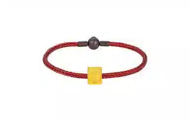 周六福 转运珠兔子手绳 三合生肖红绳本命年 足金 按克计价 黄金手链 男女同款情侣款