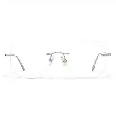 【联系客服可配度数】 佐川 超轻纯钛无边框眼镜近视多边形眼镜框潮流圆脸显瘦 不规则/多边形 功能性眼镜 男女同款情侣款 礼盒装