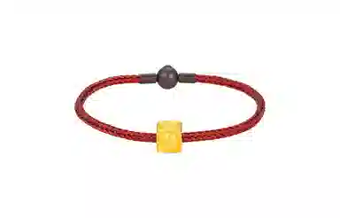 周六福 转运珠兔子手绳 三合生肖红绳本命年 足金 按克计价 黄金手链 男女同款情侣款