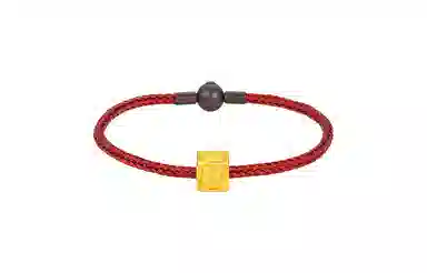 周六福 转运珠兔子手绳 三合生肖红绳本命年 足金 按克计价 黄金手链 男女同款情侣款