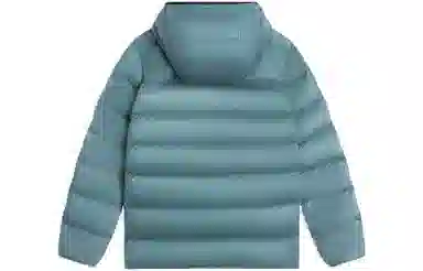 李宁儿童 童装 运动生活系列 纯色拉链连帽羽绒服 男童女童 绿色