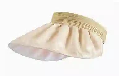 白卷 夏季出行防紫外线贝壳渐变双面可戴空顶 防晒帽 女款