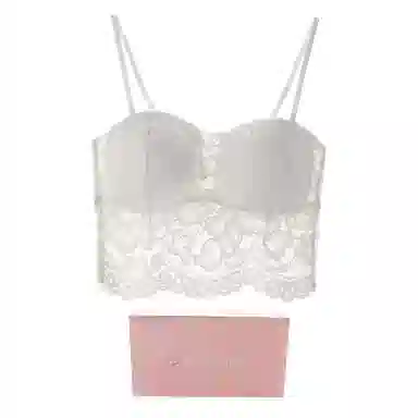 内在密码 纯色镂空花卉美背薄款蕾丝吊带背心式文胸 礼盒装