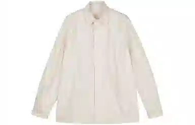 速写 纯色拼接休闲长袖衬衫 男款