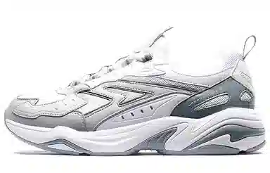 特步 低帮 运动休闲鞋 男款 白灰