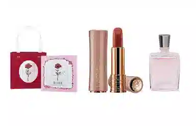 兰蔻 菁纯柔润/小蛮腰口红/粉金口红/小蛮腰粉金管+奇迹香氛+粉色浪漫玫瑰礼盒 滋润显气色