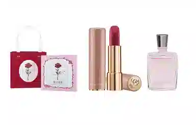 兰蔻 菁纯柔润/小蛮腰口红/粉金口红/小蛮腰粉金管+奇迹香氛+粉色浪漫玫瑰礼盒 滋润显气色