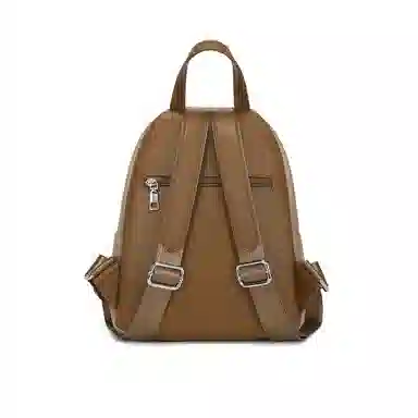 稻草人 时尚百搭通勤休闲 聚氨酯 书包背包双肩包 女款 米白配啡