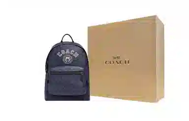 COACH West 32 Denim Blue Chalk White