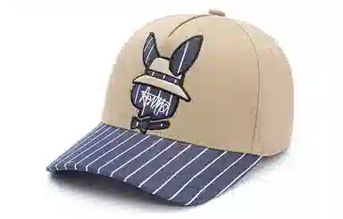 肯默 兔子条纹 街头嘻哈 鸭舌帽 男女同款情侣款