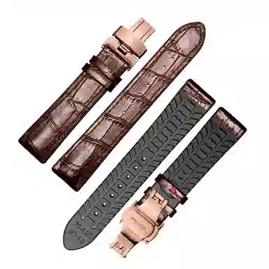 十瑞不怕水不怕汗橡胶真皮手表带男 适用于浪琴积家万国欧米茄天梭肖邦女美度男真皮牛皮手表带通用款男女