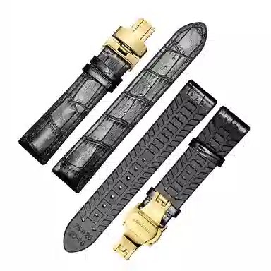 十瑞不怕水不怕汗橡胶真皮手表带男 适用于浪琴积家万国欧米茄天梭肖邦女美度男真皮牛皮手表带通用款男女