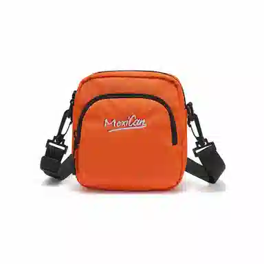 稻草人 新款休闲百搭潮流轻便运动 织物 单肩包斜挎包 常规 男女同款情侣款 黑色