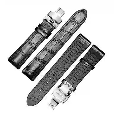 十瑞不怕水不怕汗橡胶真皮手表带男 适用于浪琴积家万国欧米茄天梭肖邦女美度男真皮牛皮手表带通用款男女