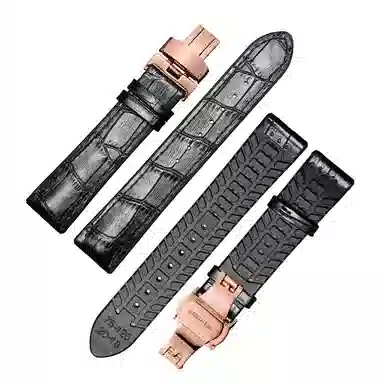 十瑞不怕水不怕汗橡胶真皮手表带男 适用于浪琴积家万国欧米茄天梭肖邦女美度男真皮牛皮手表带通用款男女