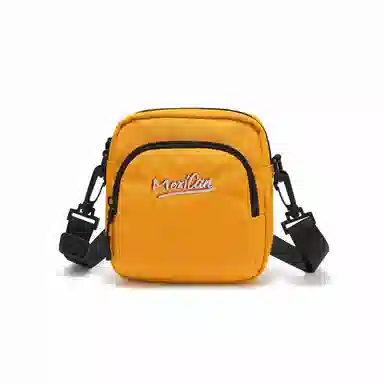 稻草人 新款休闲百搭潮流轻便运动 织物 单肩包斜挎包 常规 男女同款情侣款 黑色