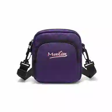 稻草人 新款休闲百搭潮流轻便运动 织物 单肩包斜挎包 常规 男女同款情侣款 黑色