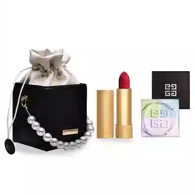 兰蔻 正装唇釉口红+纪梵希四宫格散粉 高定珍珠小香风 提升气色