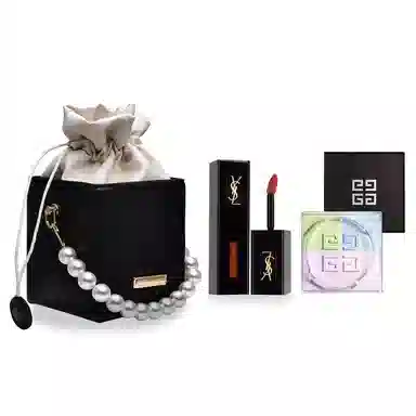 兰蔻 正装唇釉口红+纪梵希四宫格散粉 高定珍珠小香风 提升气色