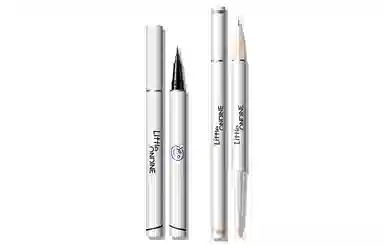 小奥汀 绚彩眼线液笔+双效立体卧蚕笔两件套 勾勒自然