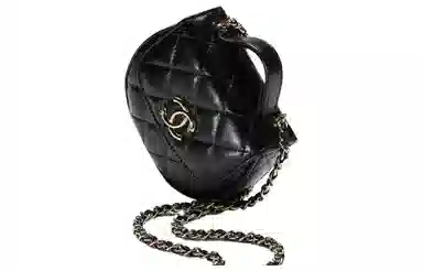CHANEL 23A Handle Chain Bag Black