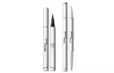 小奥汀 绚彩眼线液笔+双效立体卧蚕笔两件套 勾勒自然