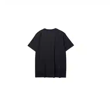 李宁 国潮宽松休闲运动印花短袖健身衣 男女同款 黑色