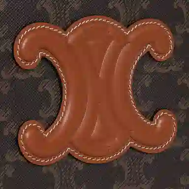 Celine Triomphe Half Moon Bag Tan