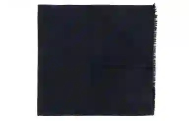 Zzegna Logo Tassel Scarf Black