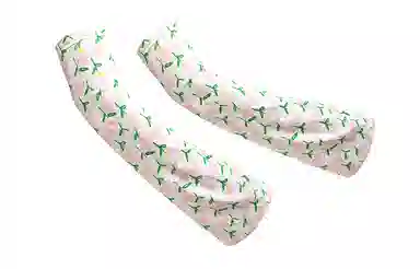 白卷 夏天花朵清新骑行户外开车宽松薄款护臂 防晒袖 女款