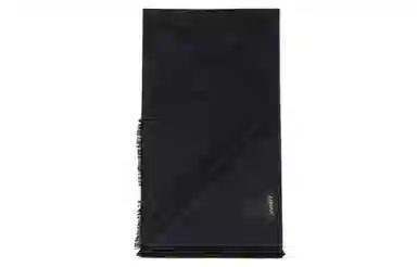 Zzegna Logo Tassel Scarf Black