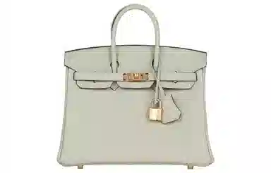 HERMES Birkin 25 Togo 0W Gris Neve