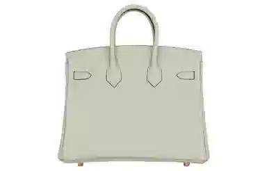 HERMES Birkin 25 Togo 0W Gris Neve