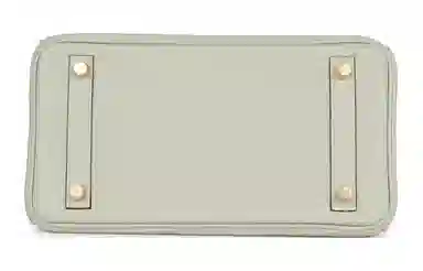 HERMES Birkin 25 Togo 0W Gris Neve