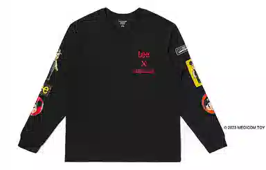 Lee X BE@RBRICK FW23 Long Sleeve Tee Black