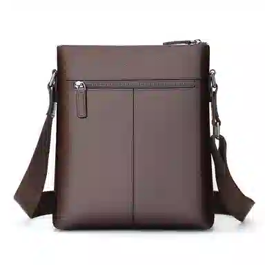 稻草人 商务 真皮 公文包通勤包单肩斜挎包 常规 男款 黑色/咖啡色