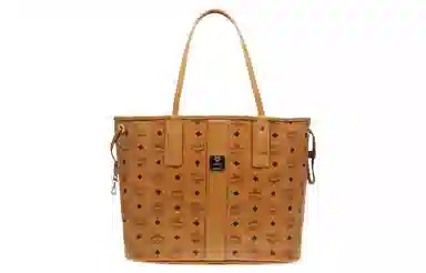 MCM Liz Visetos Tote Bag Medium Cognac