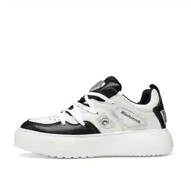 哥仑步头层牛皮厚底轻便橡胶发泡底休闲板鞋男款