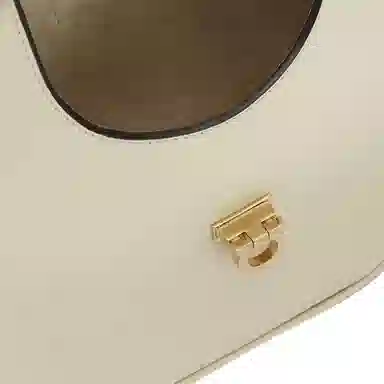 Ferragamo Gancini Mini Bag White