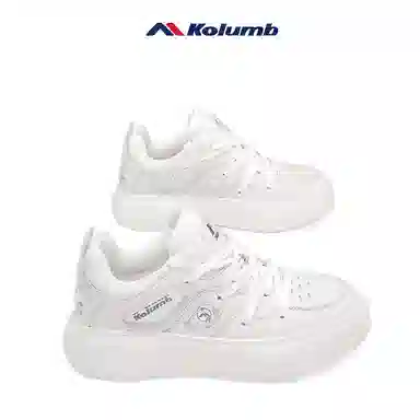 哥仑步头层牛皮厚底轻便橡胶发泡底休闲板鞋男款