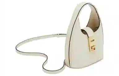 Ferragamo Gancini Mini Bag White