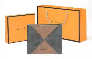 马莎兰缇 短款多功能多卡位商务休闲大容量 合成革 卡包钱包 男款 灰色/啡色